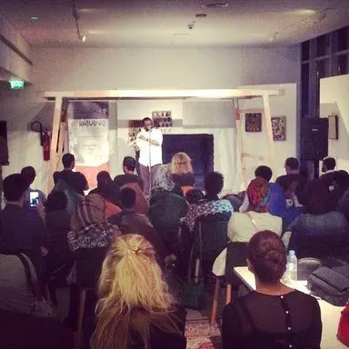 Audience gathered for a cultural evening